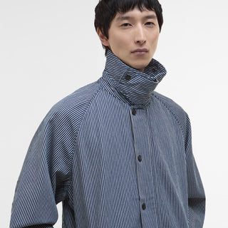 Barbour Transport Stripe Casual Jacket Indigo Stripe - Parasol Store