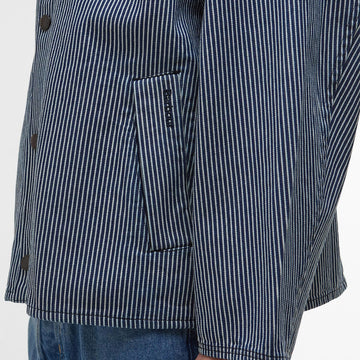 Barbour Transport Stripe Casual Jacket Indigo Stripe - Parasol Store