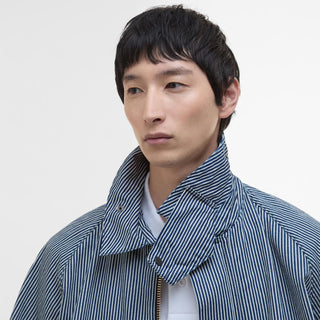 Barbour Transport Stripe Casual Jacket Indigo Stripe - Parasol Store