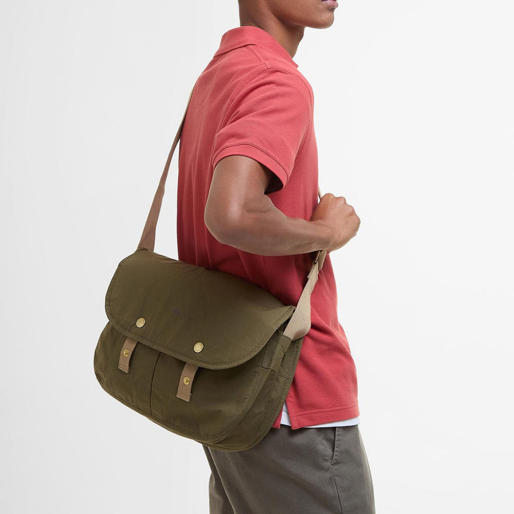 Barbour Transport Transport Riever Crossbody Bag Dusky Green - Parasol Store