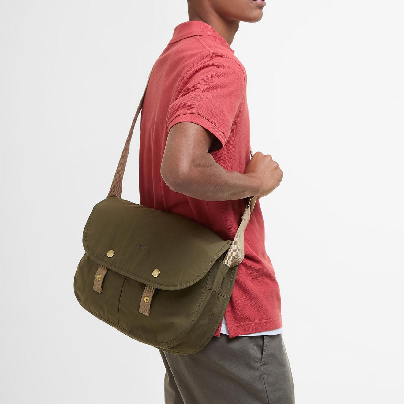 Barbour Transport Transport Riever Crossbody Bag Dusky Green - Parasol Store