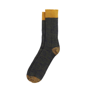 Barbour Twisted Contrast Socks Forest Mist Barbour
