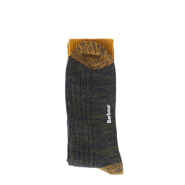 Barbour Twisted Contrast Socks Forest Mist Barbour