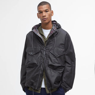 Barbour Utility Sapper Wax Jacket Charcoal - Parasol Store