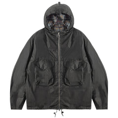 Barbour Utility Sapper Wax Jacket Charcoal - Parasol Store