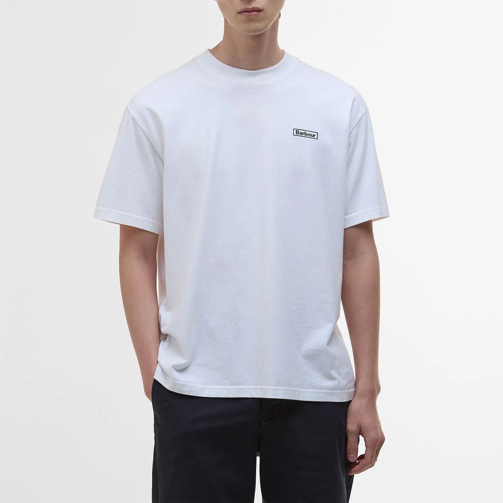 Barbour Walton Embroidered Fit T-Shirt White - Parasol Store