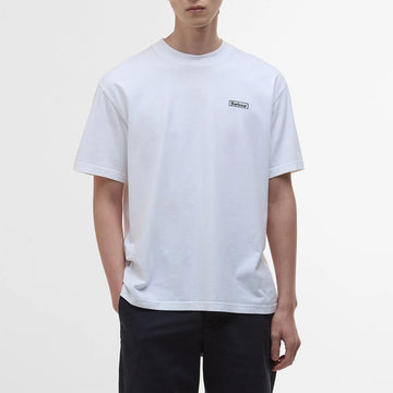 Barbour Walton Embroidered Fit T-Shirt White - Parasol Store