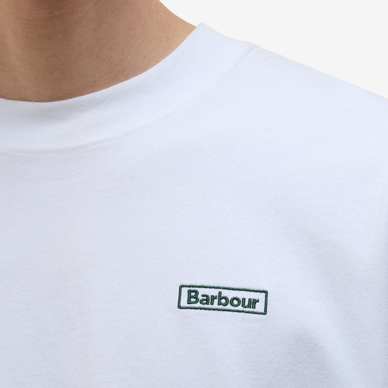Barbour Walton Embroidered Fit T-Shirt White - Parasol Store
