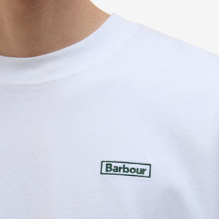 Barbour Walton Embroidered Fit T-Shirt White - Parasol Store