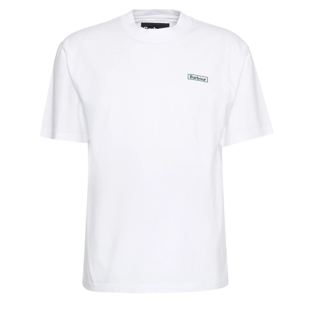 Barbour Walton Embroidered Fit T-Shirt White - Parasol Store