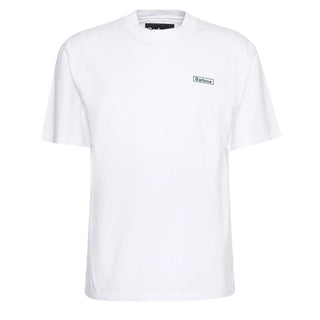 Barbour Walton Embroidered Fit T-Shirt White - Parasol Store