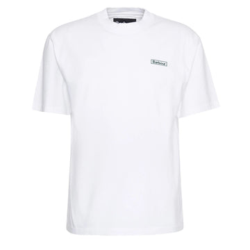 Barbour Walton Embroidered Fit T-Shirt White - Parasol Store