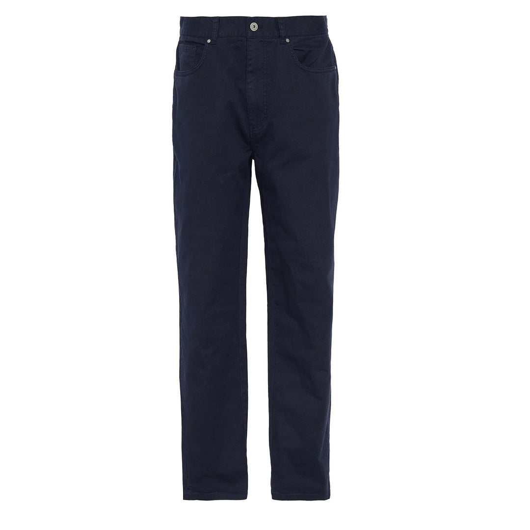 Barbour Washed Stretch Twill Regular Fit Trouser Dark Navy - Parasol Store