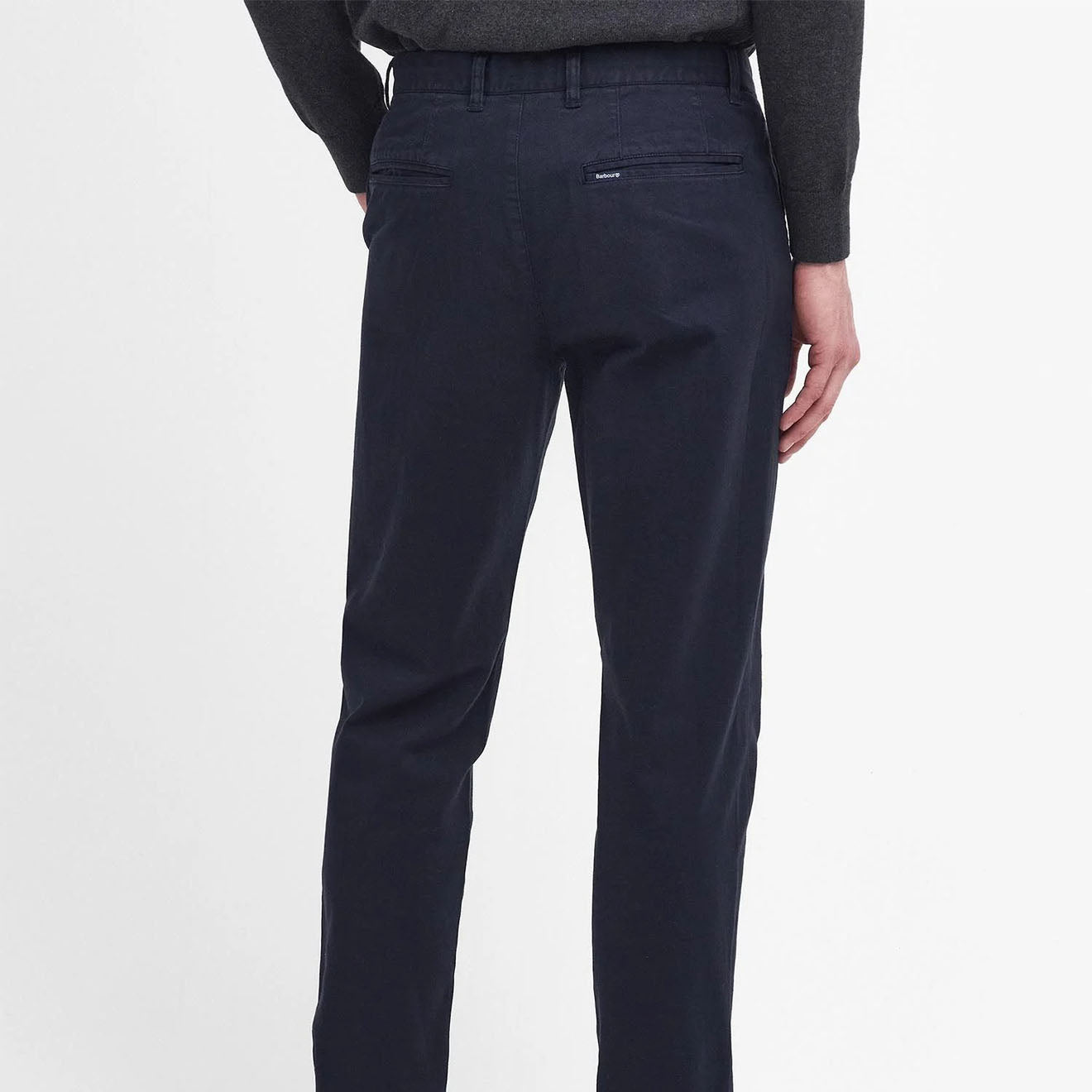 Barbour Washed Stretch Twill Tailored Fit Trouser Dark Navy - Parasol Store