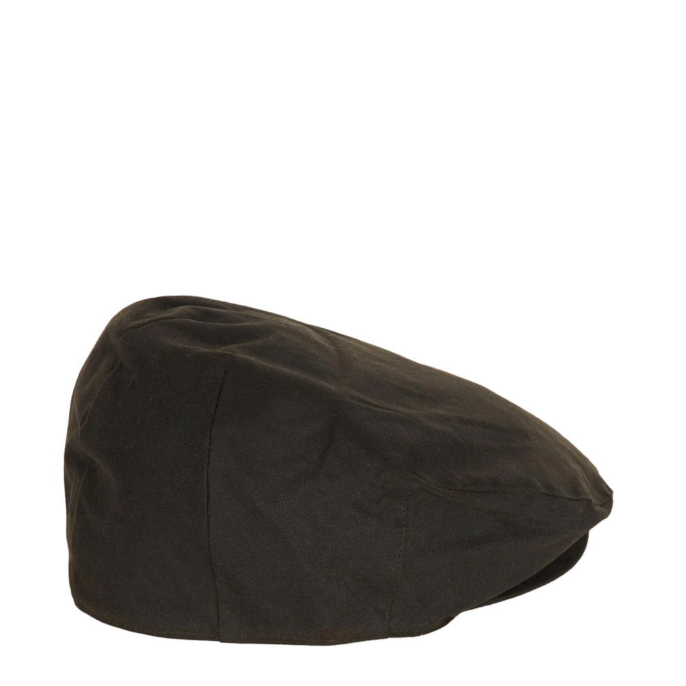 Barbour Wax Flat Cap Olive - Parasol Store