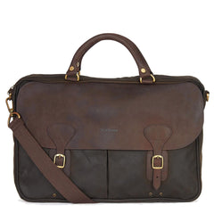 Barbour Wax Leather Briefcase Olive