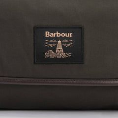Barbour Waxed Hanging Washbag Olive/Beacon - Parasol Store