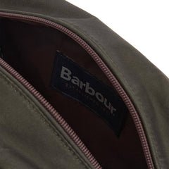 Barbour Waxed Washbag Olive/Beacon - Parasol Store