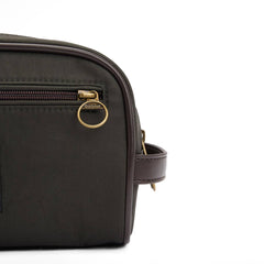 Barbour Waxed Washbag Olive/Beacon - Parasol Store
