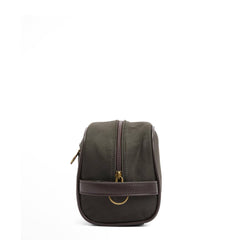 Barbour Waxed Washbag Olive/Beacon - Parasol Store