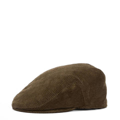 Barbour Westdale Cord Flat Cap Olive - Parasol Store