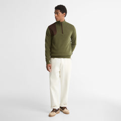 Barbour Whitworth Half Zip Sweater Sage