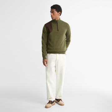 Barbour Whitworth Half Zip Sweater Sage