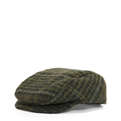 Barbour Wilkin Dog Flat Cap Olive Check