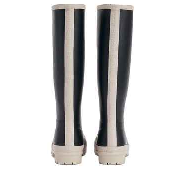 Barbour Womens Abbey Tall Welly Black/White Pepper - Parasol Store