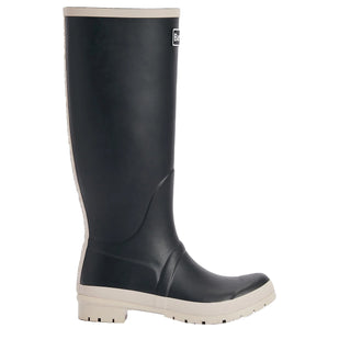 Barbour Womens Abbey Tall Welly Black/White Pepper - Parasol Store