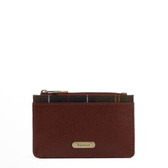 Barbour Womens Alder Leather Card Holder Brown/Classic - Parasol Store