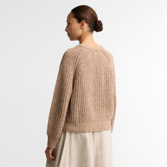 Barbour Womens Alderney Fleck Knitted Jumper Warm Trench