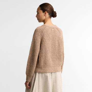 Barbour Womens Alderney Fleck Knitted Jumper Warm Trench