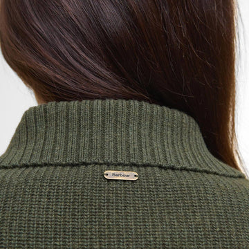 Barbour Womens Allendale Quilted Jumper Olive - Parasol Store