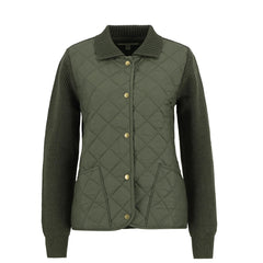 Barbour Womens Allendale Quilted Jumper Olive - Parasol Store