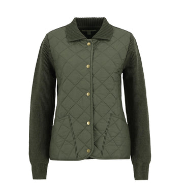 Barbour Womens Allendale Quilted Jumper Olive