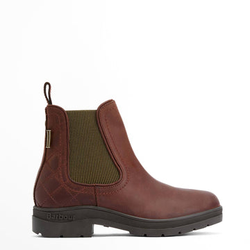 Barbour Womens Amble Chelsea Boots Mahogony/Choc Nubuck