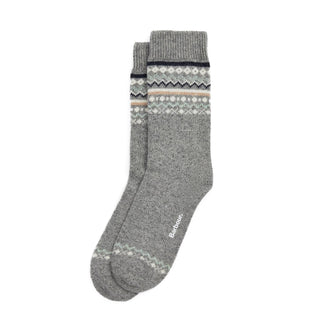 Barbour Womens Anaise Fair Isle Sock Mid Grey/Loden - Parasol Store