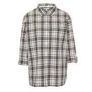 Barbour Womens Angelonia Oversized Shirt Olive Check - Parasol Store