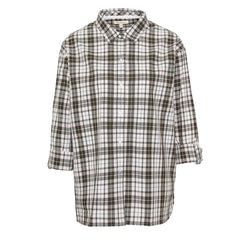 Barbour Womens Angelonia Oversized Shirt Olive Check - Parasol Store