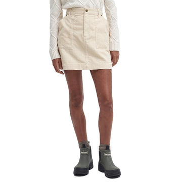 Barbour Womens Anya Mini Skirt White Pepper - Parasol Store