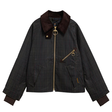 Barbour Womens Arlene Checked Wax Jacket Classic / Shadow Classic