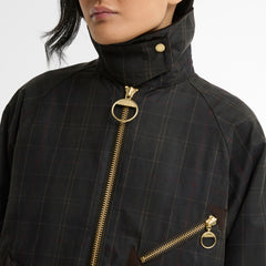 Barbour Womens Arlene Checked Wax Jacket Classic / Shadow Classic