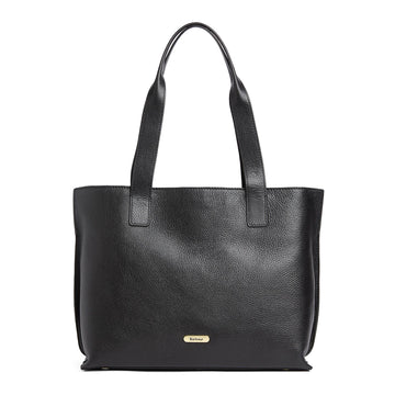 Barbour Womens Barbour Alder Large Leather Tote Bag Black