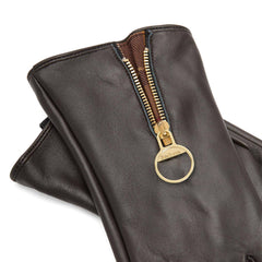 Barbour Womens Barbour Arlene Leather Gloves Brown / Muted