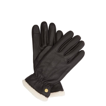 Barbour Womens Barbour Bainford Leather Gloves Brown