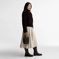 Barbour Womens Barbour Cedar Mini Tartan Bucket Bag Classic Tartan