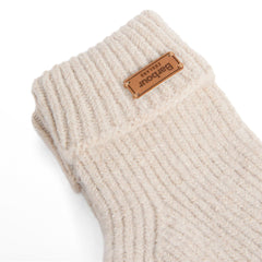 Barbour Womens Barbour Pendle Beanie & Gloves Gift Set Eggshell