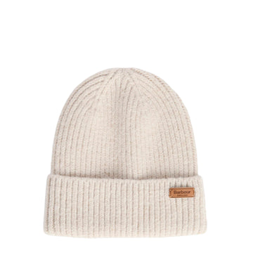 Barbour Womens Barbour Pendle Beanie & Gloves Gift Set Eggshell