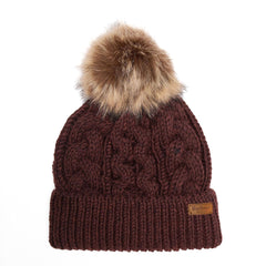 Barbour Womens Barbour Penshaw Beanie Hat Fig